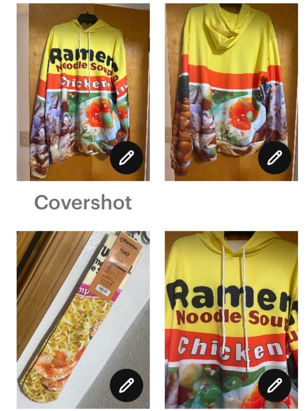Maruchan Ramen🍜 sweatshirt 2XL+ match wrong Ramen🧦🍤